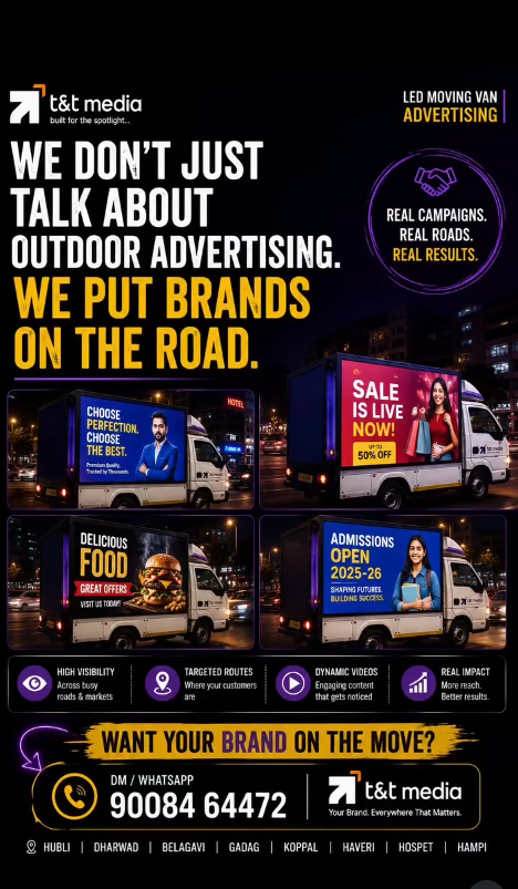 T&T Media LED moving van advertising